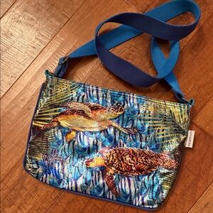 Guy Harvey Metallic Sea Turtle Print Women's Bag Purse